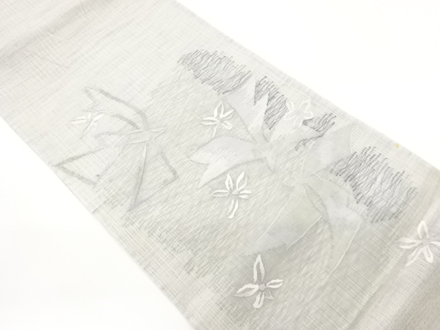 JAPANESE FUKURO OBI FOR SUMMER / WOVEN FLOWERS